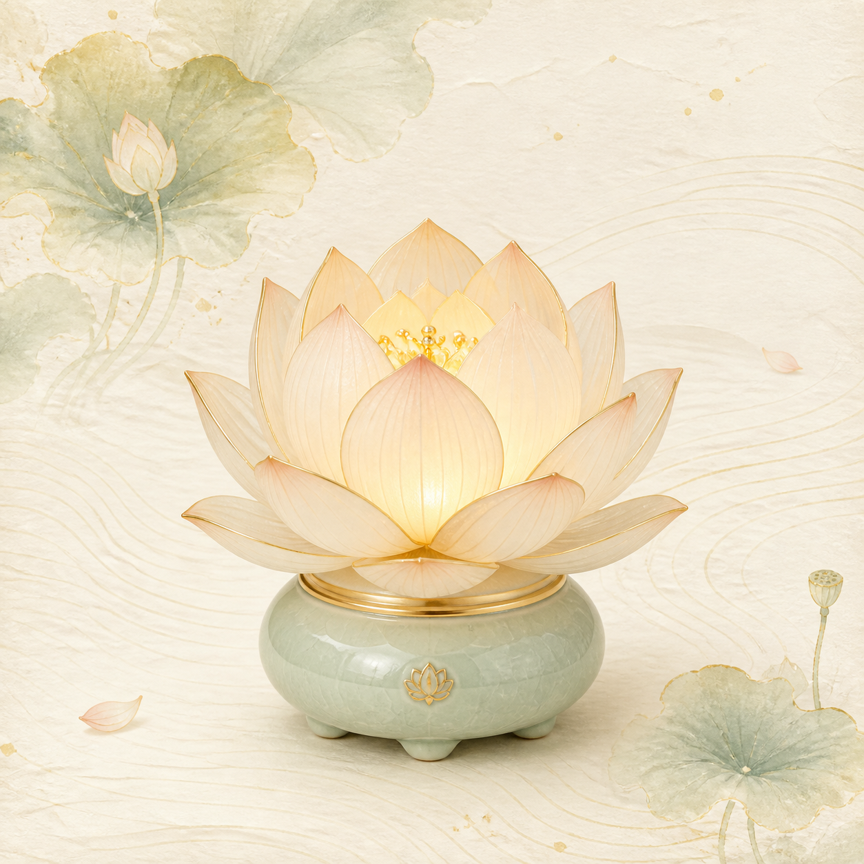 電子供燈與蓮花燈